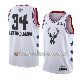 Milwaukee Bucks Giannis Antetokounmpo 34 2019 All Star Jordan Brand Valkoinen Miesten Pelipaidat Swingman 